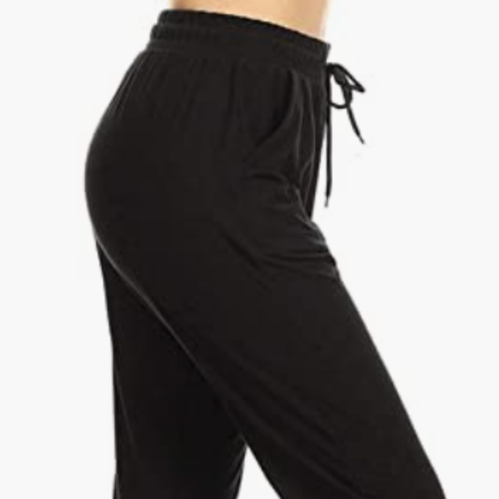 Leggings Depot Black Joggers Women's Size Medium Workout Lounge Relax Active - Picture 8 of 9